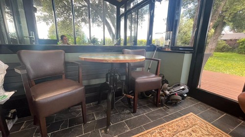 Bar table with winding