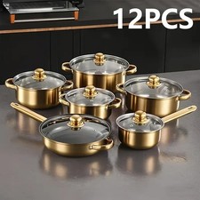 12pcs Golden stainless steel