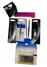 Parker Pen & Pencil Job Lot with Quink Ink Bottle Cartridges Refills Converter