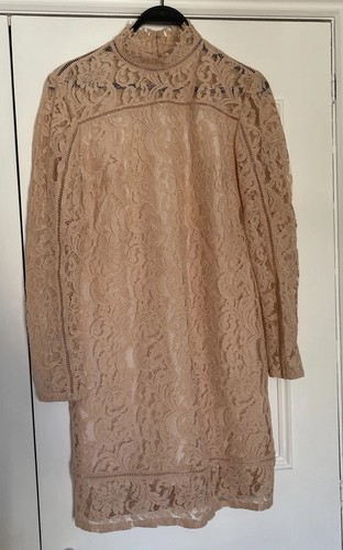 Reiss lace pink dress - reiss, 10