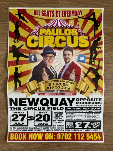 Paulo circus poster 2016 - paulo's,