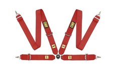 OMP 4-Point Harness Racing Homolog - Red (DA801F61)