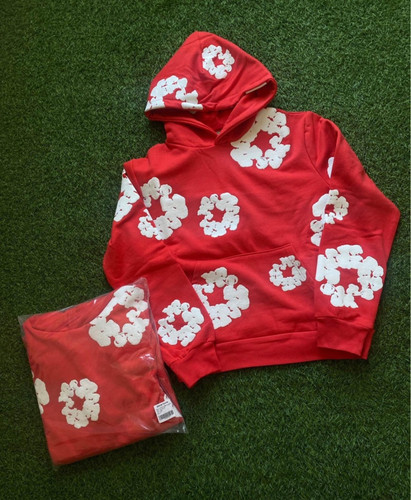 Men red white - red/white, hooded