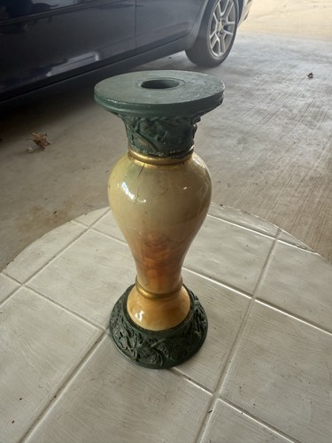 Majolica jardiniere pedestal - majolica,