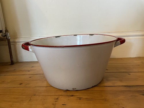 Vintage large enamel - vintage, bowl