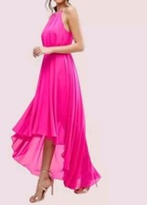 Ted Baker Harpah Dropped-Hem Crepe Maxi Dress Fuchsia UK/ 12 RRP £195 