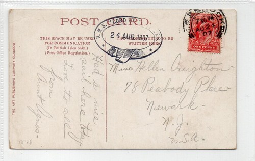 Picture postcard with rms - picture,
