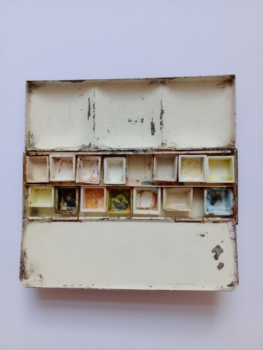 Travel antique paintbox winsor - travel,