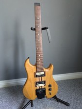 Bill Wilkat custom luthier made headless guitar bill delap style J Custom Bridge