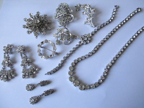 Diamante jewellery vintage