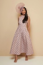 Wallis Rose Fit & Flare Dress Womens Occasion Dresses