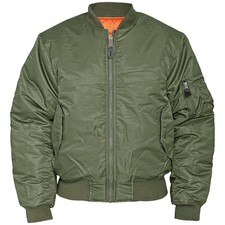 Mil-Tec Basic MA1 Flight Jacket Mens Military Army Air-Froce Olive Drab
