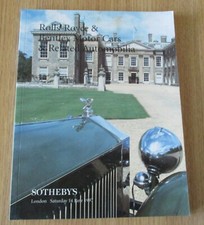 Sotheby's Rolls-Royce & Bentley Motor Cars Automobilia  Catalogue 14/06/1997