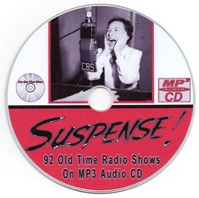Suspense 92 Old Time Radio Thriller Drama Crime Shows On MP3 Audio CD