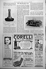 Old Print Thermometer Water Temperature Radiator Calcott Two Seater 1922 20th