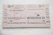 1960s Mitcheldean Road to Gloucester British Rail Railway Train Ticket 