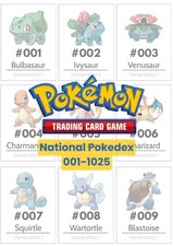 POKEDEX 1025 Pokemon - Pokemon binder Card Placeholders pdf 114 A4 pages UNCUT