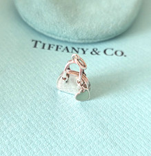 Tiffany & Co Purse Handbag and Enamell Heart Italy Sterling Silver Charm Pendant