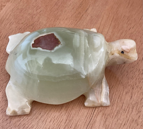 Carved onyx stone tortoise - onyx,