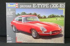 Boxed 1/8 scale Revell 07390 Jaguar E-Type (XK-E) model kit, Factory Sealed Box