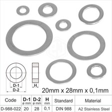 A2 Stainless Steel Shim