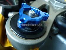   Suzuki GSXR600 K4-K5 2004-2005 FORK PRE LOAD ADJUSTERS BLUE 22MM  R1F8