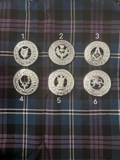 Scottish Kilt Fly Plaid Brooch