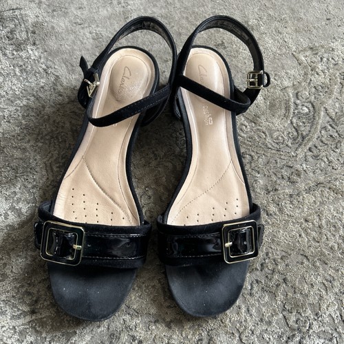 Clarks cushion black suede - cushion,