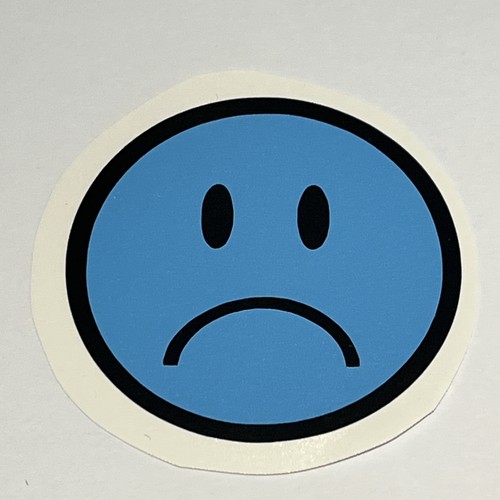 Custom colour 10cm sad face - 10cm,