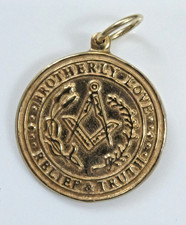 A Superb and Rare 9ct Gold Masonic Pendant 4.0g Fully Hallmarked, VGC