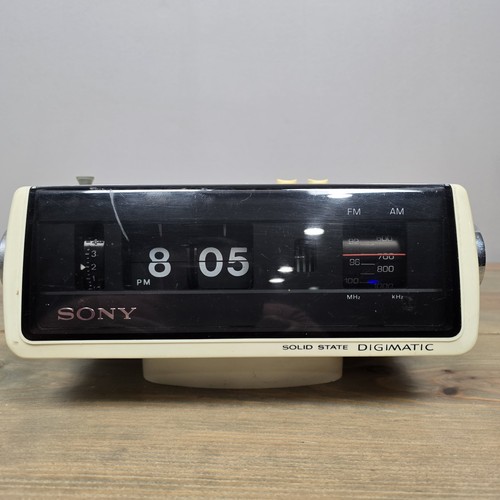 Flip clock sony vintage radio - clock,