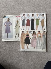 3 Vintage Vogue Sewing Patterns 1980s