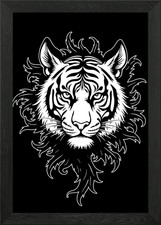 White Tiger Head Illustration