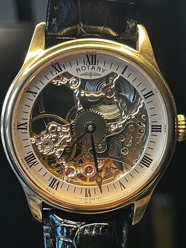 Rotary swiss skeleton watch - swiss,
