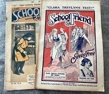 2 x vintage School Friend comics May 1922 /. April 1933    Rare
