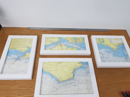 Carved marine chart - marine, artwork