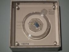 2017 50p Peter Rabbit Coloured Silver Proof Beatrix Potter BUNC COA