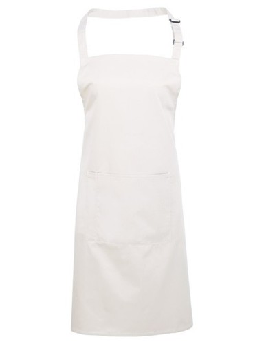 Plain polycotton bib apron - polycotton,