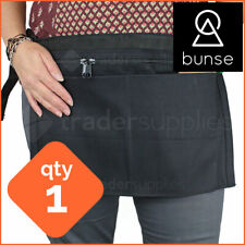 1 x BUNSE 4 Pocket Black Denim Market Trader Money Bag Cash Belt Pocket Pouch