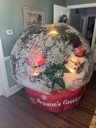 6ft christmas snow - globe, santa