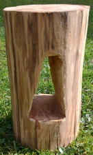 Log triangle sculpture candle
