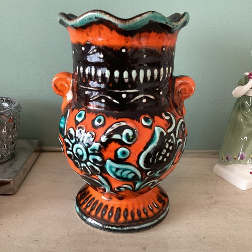 Vintage german pottery vase - vase,