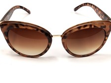 River Island Cat Eye Butterfly Women's Sunglasses Panther Frame Orange Brown 