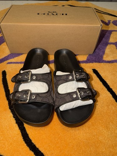 Two band buckle sandal coach - band,