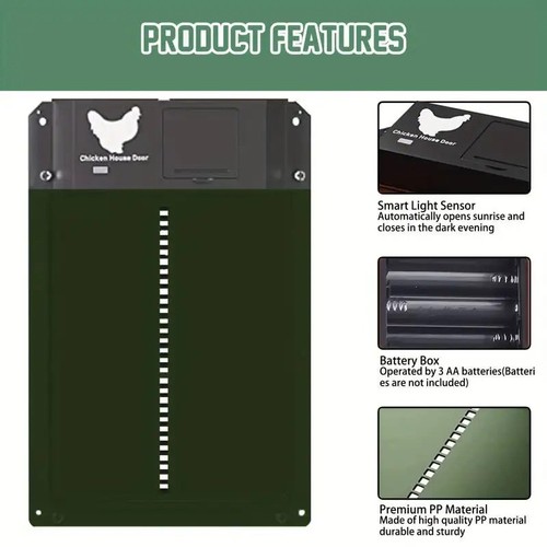 Automatic chicken coop - automatic, door