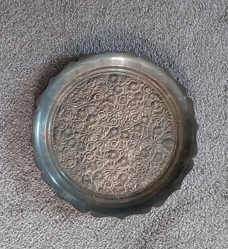 Silver decorative tray - silver,