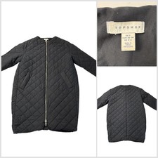 TOPSHOP Women's Navy Quilted
