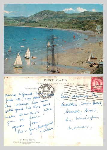 Vintage postcard the beach - postcard,