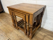 Antique Solid Oak Nest Of Tables . Free Delivery Available