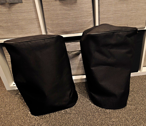 Pair black padded speaker - of,
